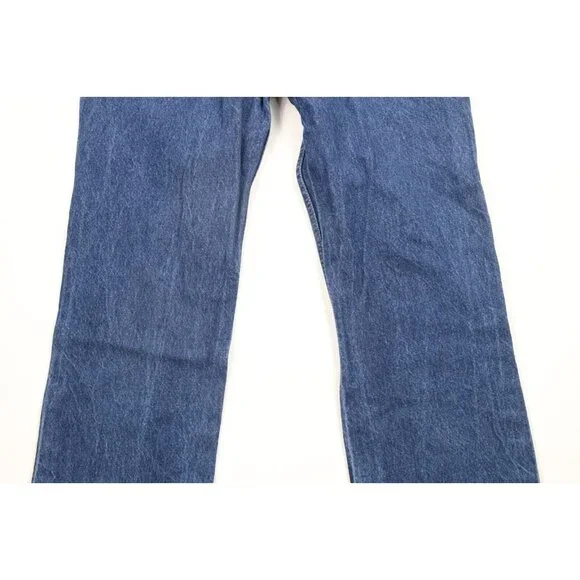 Vintage 80s Levis 517xx Mens 38x33 Distressed Flared Wide Leg Bootcut Jeans USA